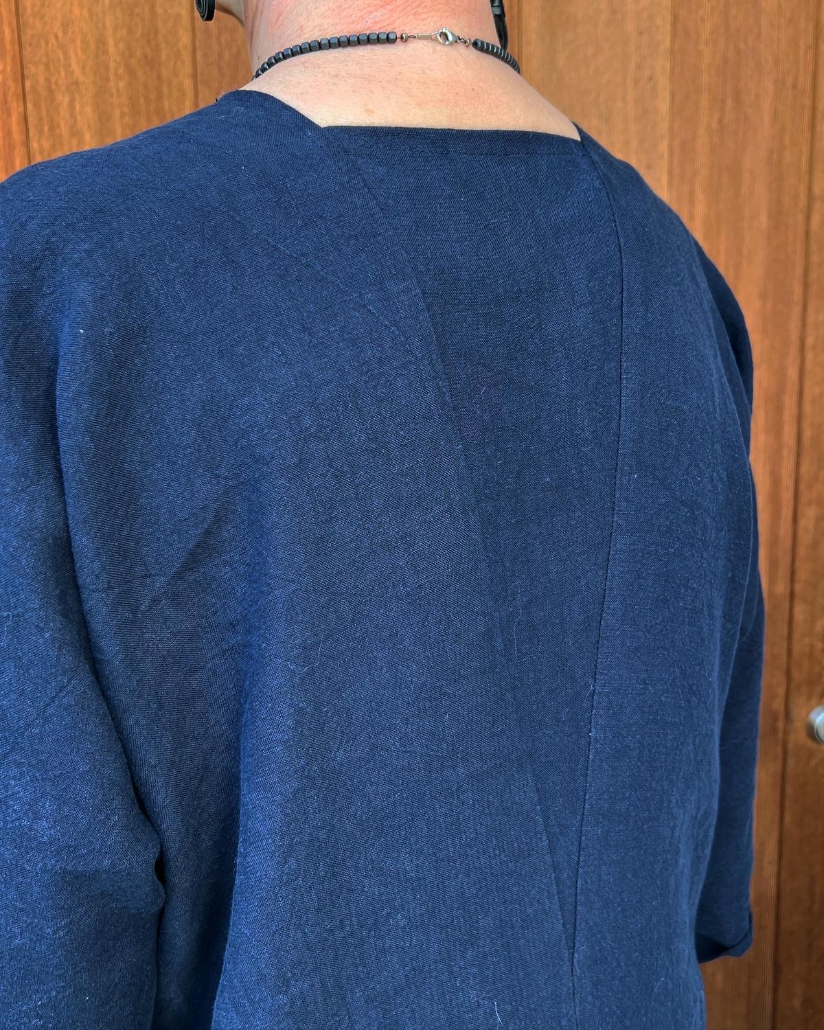 受注品】厚手☆シックに決めたい春の四角ワンピース✴︎後ろ三角パーツ
