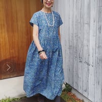 受注品】○No.32○インド手押しブロックプリント○ライト緑グレー