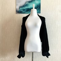 輪針で編むニットボレロの作り方