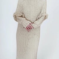 オープンワークロングニット