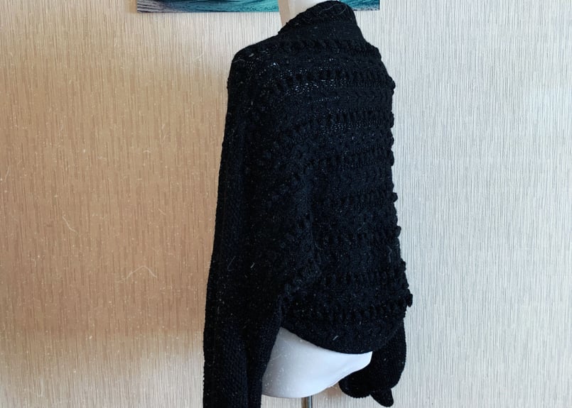 手編み自作品★ニットボレロ★ストール付き 手編み自作品☆ニットボレロ☆ストール付き