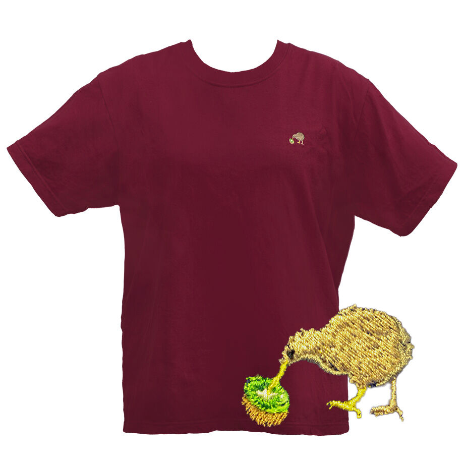 完全受注生産】動物と植物のつながりTシャツ（キーウィ刺繍） | 長居