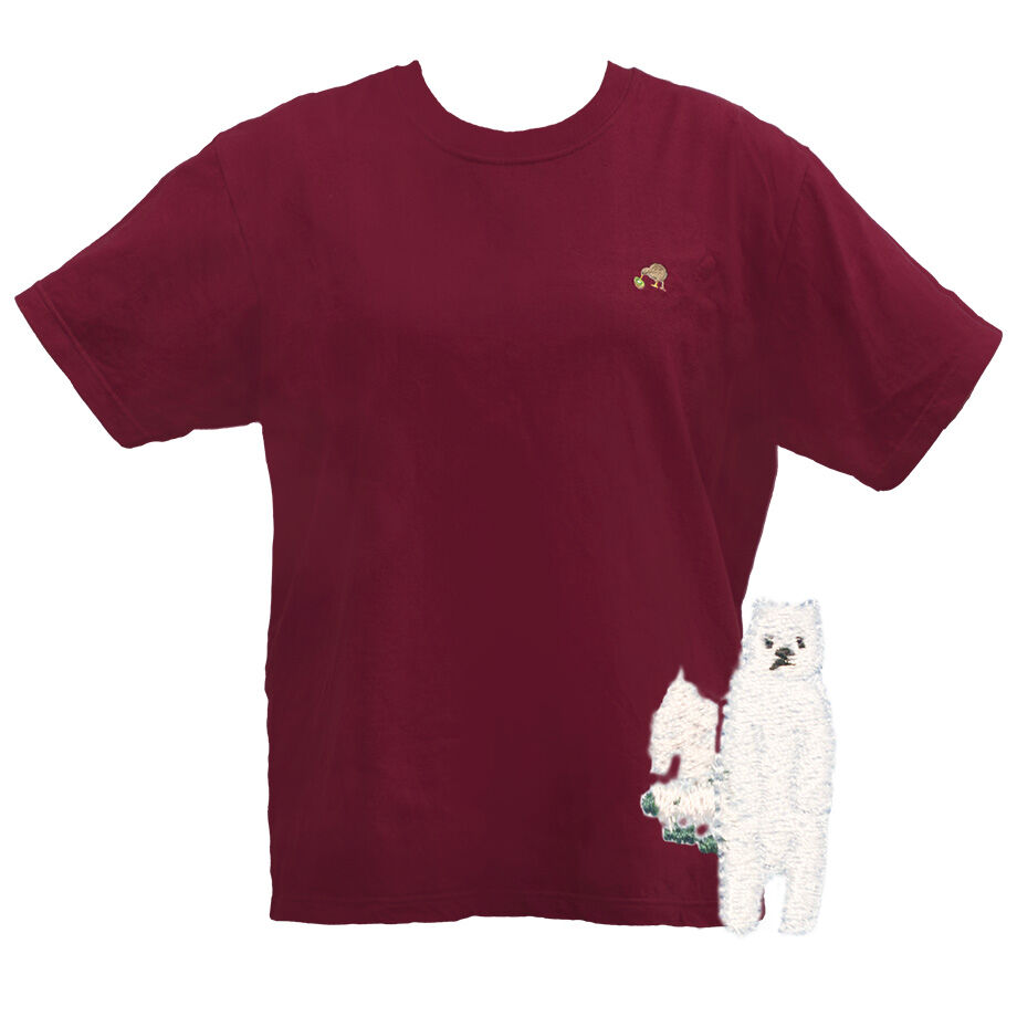 完全受注生産】動物と植物のつながりTシャツ（ホッキョクグマ刺繍