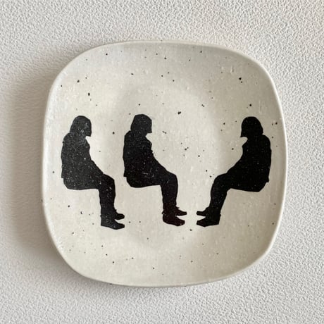 Silhouette Plate / "Three people" ◇ シルエットプレート「３人」