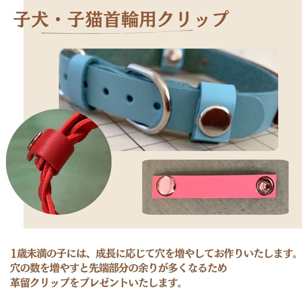 優しいつけ心地】上品な飾りカシメつき ステッチが可愛い 猫・犬用 本