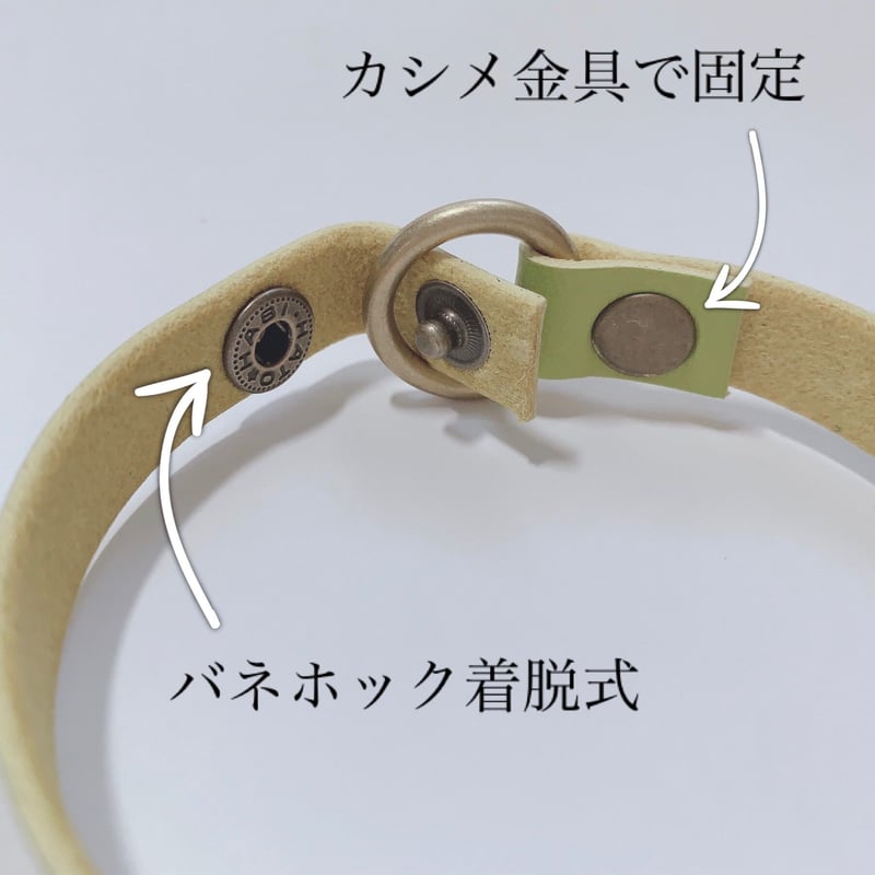 優しいつけ心地】 チョーカー 本革 シンプル レザー 革 犬 猫