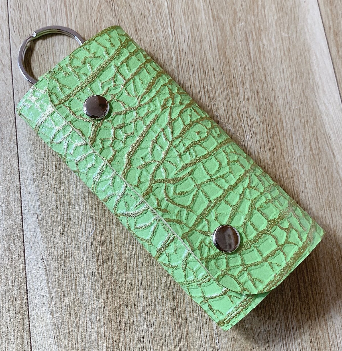 メロンなキーケース 本革 メロン柄 キーリング 鍵 | わんにゃん家族