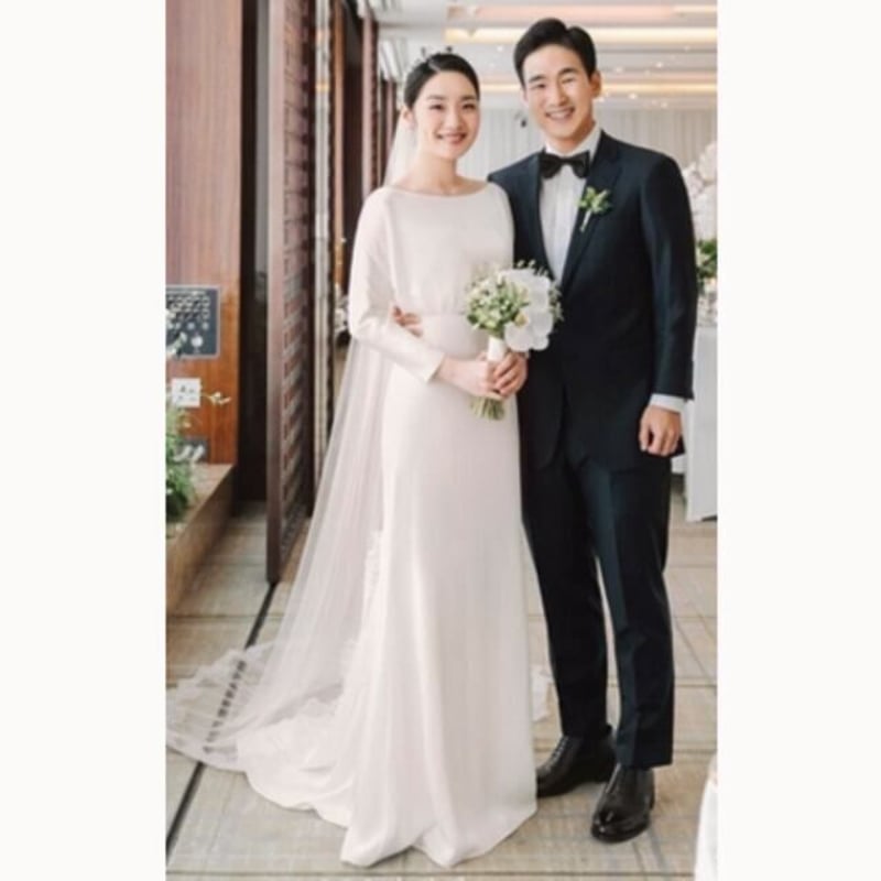 エレガント ウエディングドレス ミニトレーン/短トレーン 優雅な  