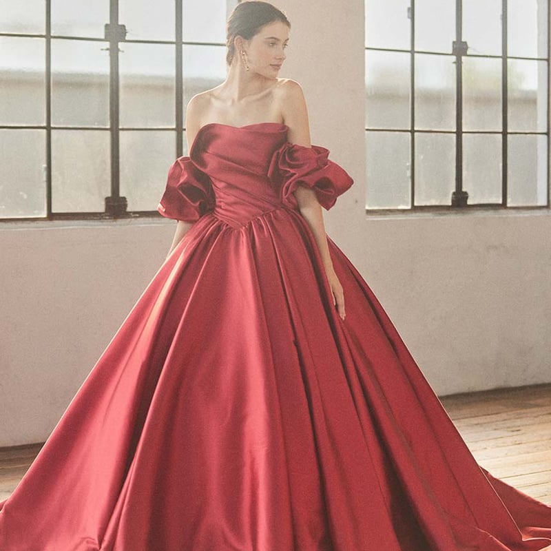 9〜13号ボルドー×ピンクのフリルドレス 楽天市場】ANGEL カラードレス チュール フリル キャミソール