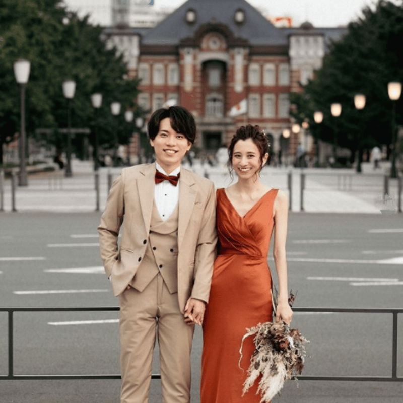 パーティードレス テラコッタ色 Vネック ノースリーブ エレガント  