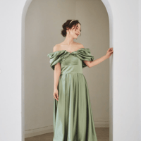 カラードレス 結婚式 こしあんの粉 ソフトチュール ベアトップ  