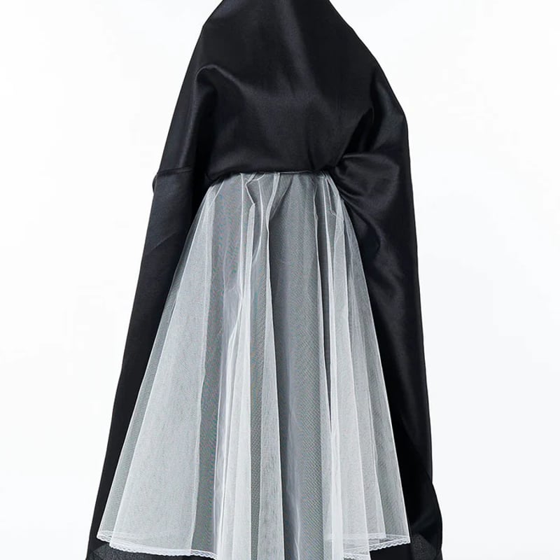 トレーン/ロング 黑 優雅なシルエット パーティードレス 編み上げ ベア  