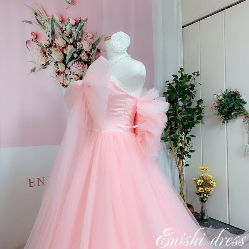 ウェディングドレス カラードレス ピンク 結婚式 披露宴 二次会 ウェディングドレス カラードレス ピンク 結婚式 披露宴 二次会