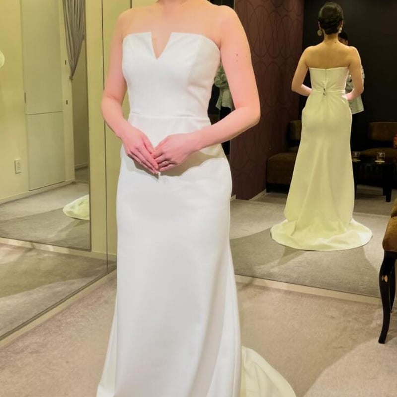 高品質！パーティードレス フリル袖 取り外し袖 ソフトマーメイド  