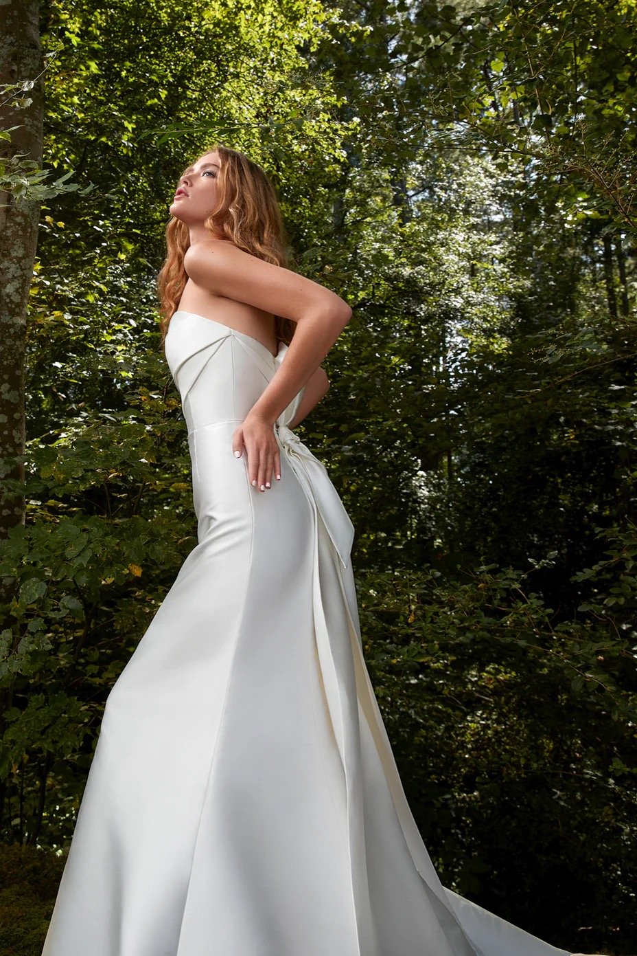 2wayバックリボンベアトップソフトマーメイドドレス 2way バックリボン