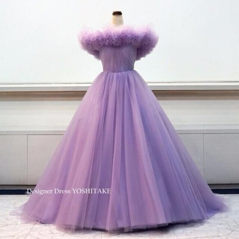 ラベンダーオフショルダードレスセット Mサイズ