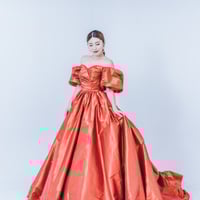 カラードレス 結婚式 こしあんの粉 ソフトチュール ベアトップ  