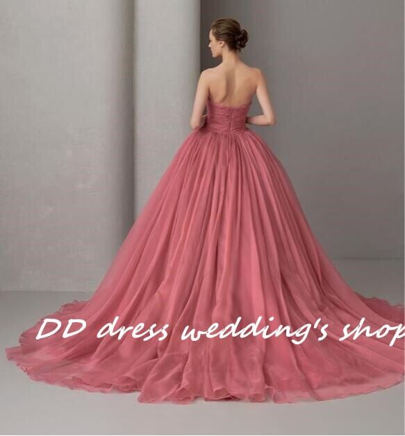 カラードレス チェリーピンク 取り外しオフショルダー ロングドレス  