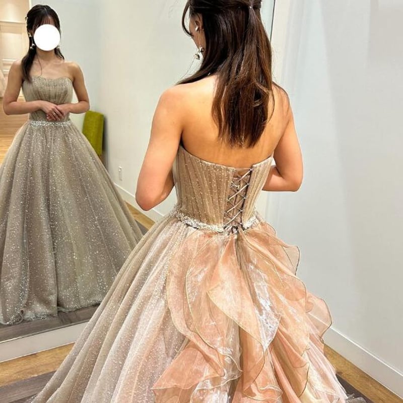 グリッターフリルカラードレス グリッターフリルカラードレス