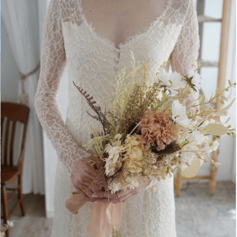 くるみボタン 前撮り 結婚式 花嫁 レース マーメイドライン くるみボタン 前撮り 結婚式 花嫁 レース マーメイドライン