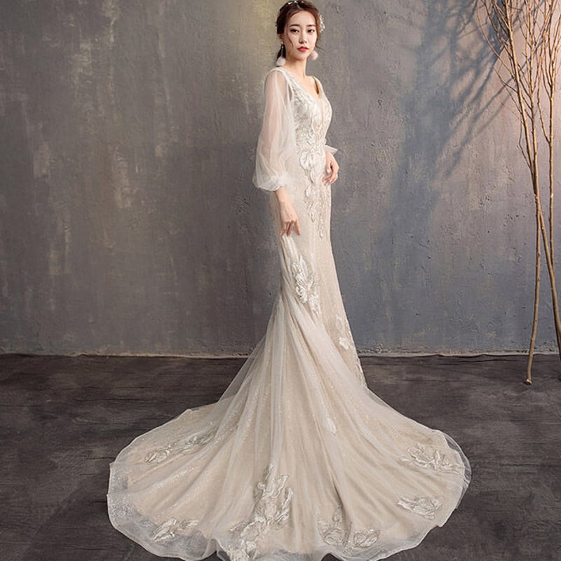 ウェディングドレス 長袖 花嫁 ドレス 結婚式 ウエディング ウェディングドレス 長袖 花嫁 ドレス 結婚式 ウエディング