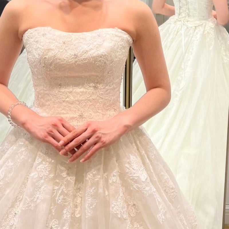 レースベアトップウェディングドレス結婚式 レースベアトップウェディングドレス結婚式 (ウェディングドレス