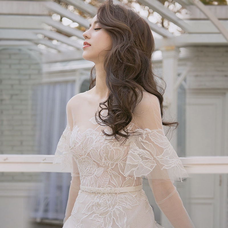 レース生地 白 ホワイト ドレス 結婚式 オーダーメイド 新品 タグ付き 