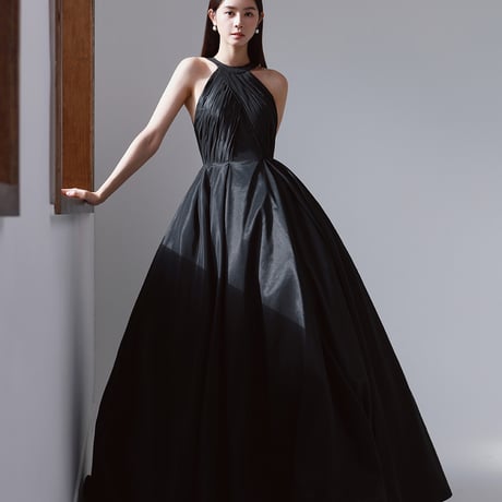 華やか パーティードレス 引きつけ ワインレッド 床付く Aラインオフ  