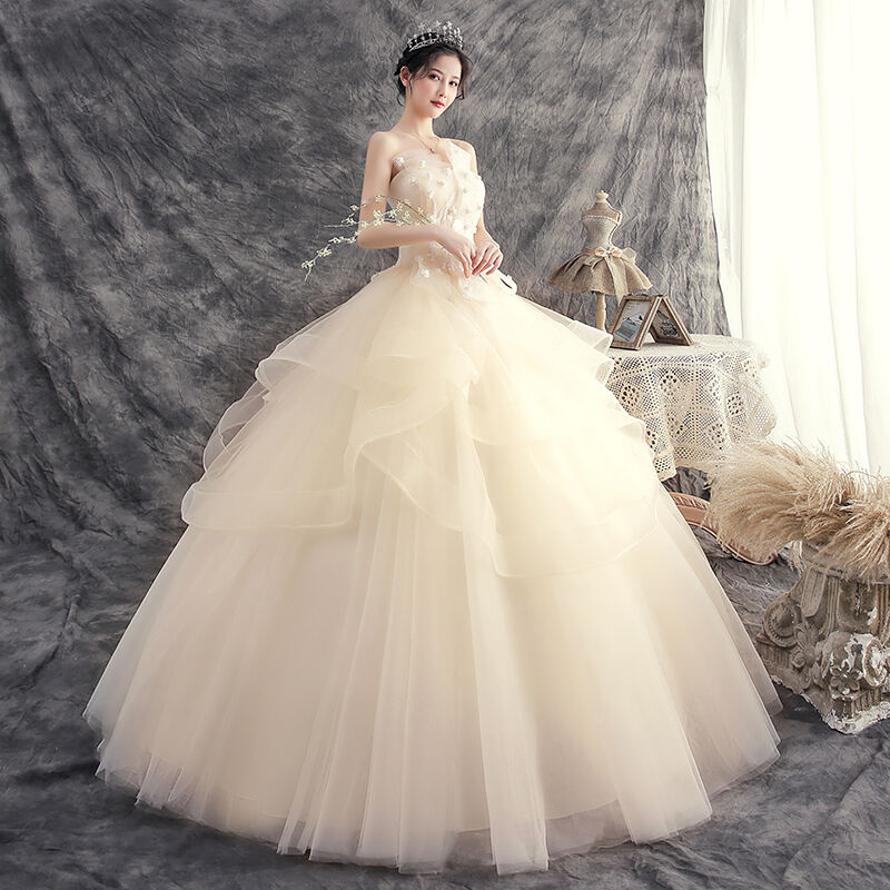 花嫁 妊婦 可愛い ベアトップ ウエディングドレス レース 花嫁 妊婦 可愛い ベアトップ ウエディングドレス レース
