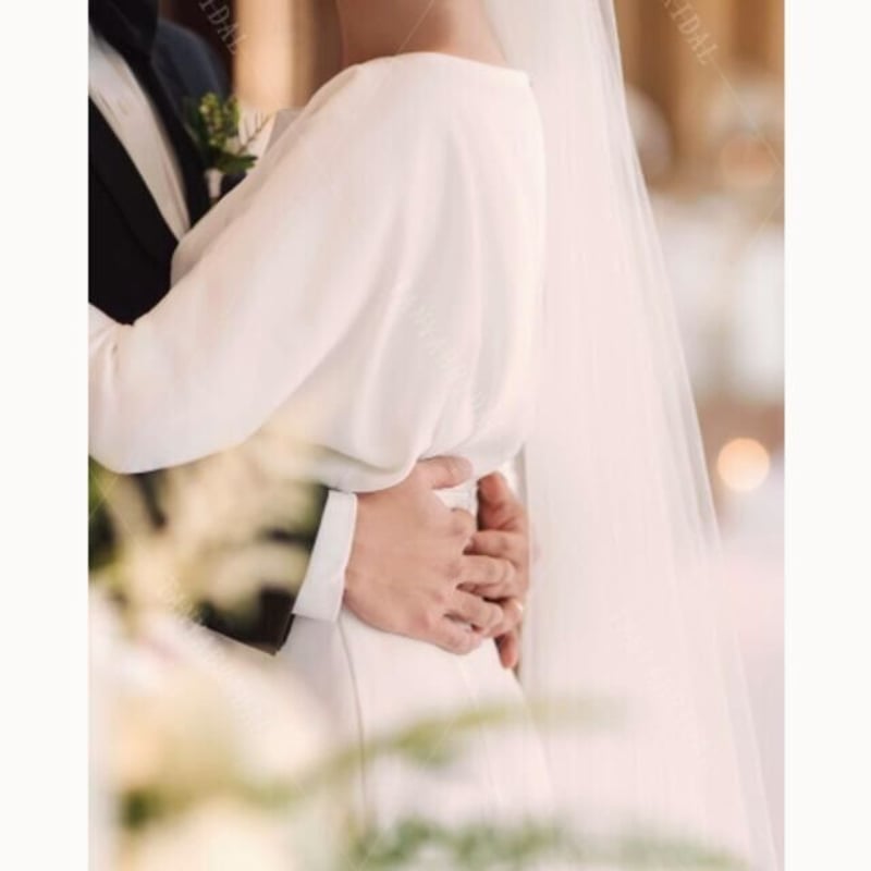 エレガント ウエディングドレス ミニトレーン/短トレーン 優雅な  