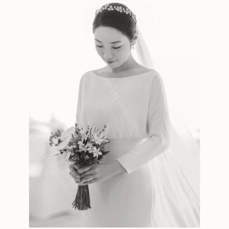 エレガント ウエディングドレス ミニトレーン/短トレーン 優雅な  