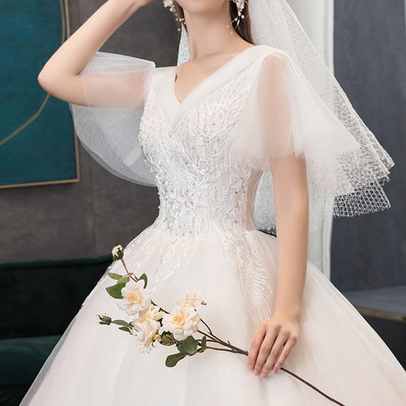 ウェディングドレス 半袖 wedding dress ウエディングドレス ウェディングドレス 半袖 wedding dress ウエディングドレス
