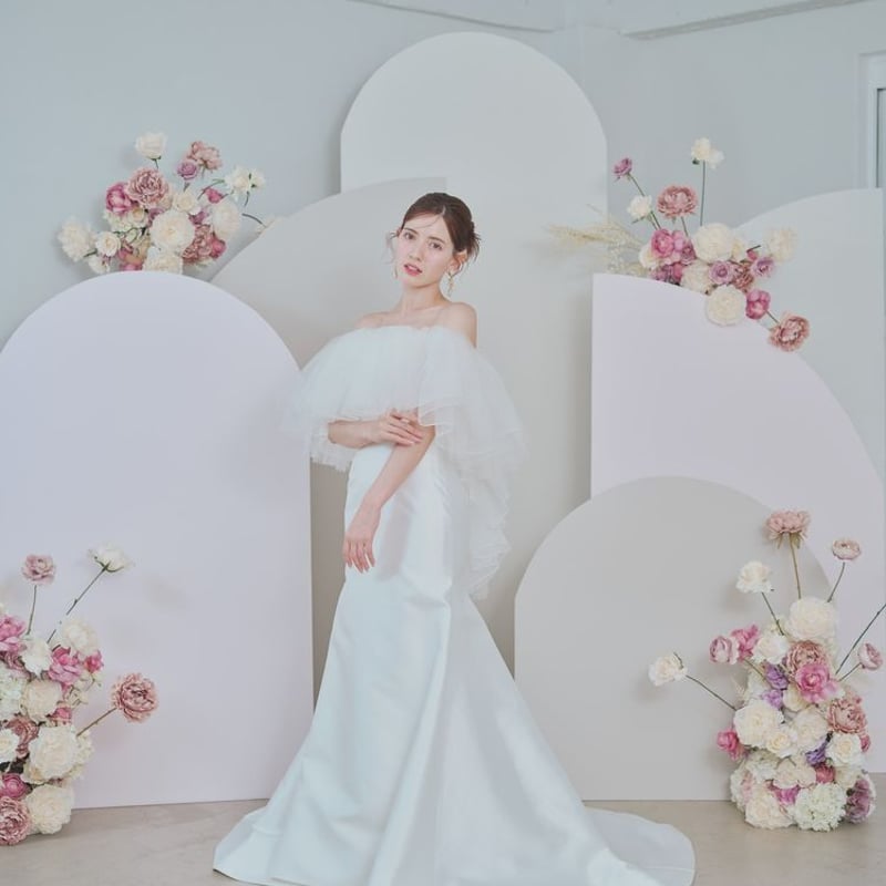 ウェディングドレス オフショル マーメイドライン 披露宴/結婚式 ウェディングドレス オフショル マーメイドライン 披露宴/結婚式