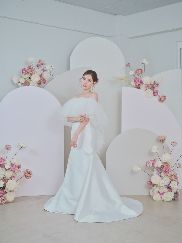 ウェディングドレス オフショル マーメイドライン 披露宴/結婚式 ウェディングドレス オフショル マーメイドライン 披露宴/結婚式