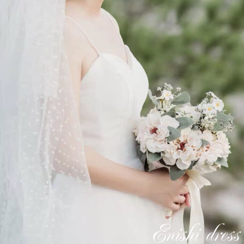 ウェディングドレス スリングスカート レースボレロ 2点セット ミモレ  