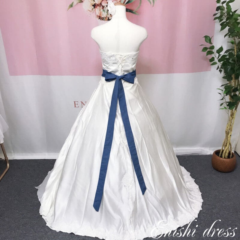 サッシュベルト デニム 2.5m ウェディングドレス 結婚式 披露宴 二次会  