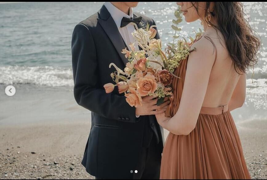 茶色テラコッタ カラードレス 発表会 挙式ドレス 前撮り用 2次会  