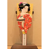 羽子板　むさしや豊山作　10号 浪漫 雪うさぎ（立て台付き）
