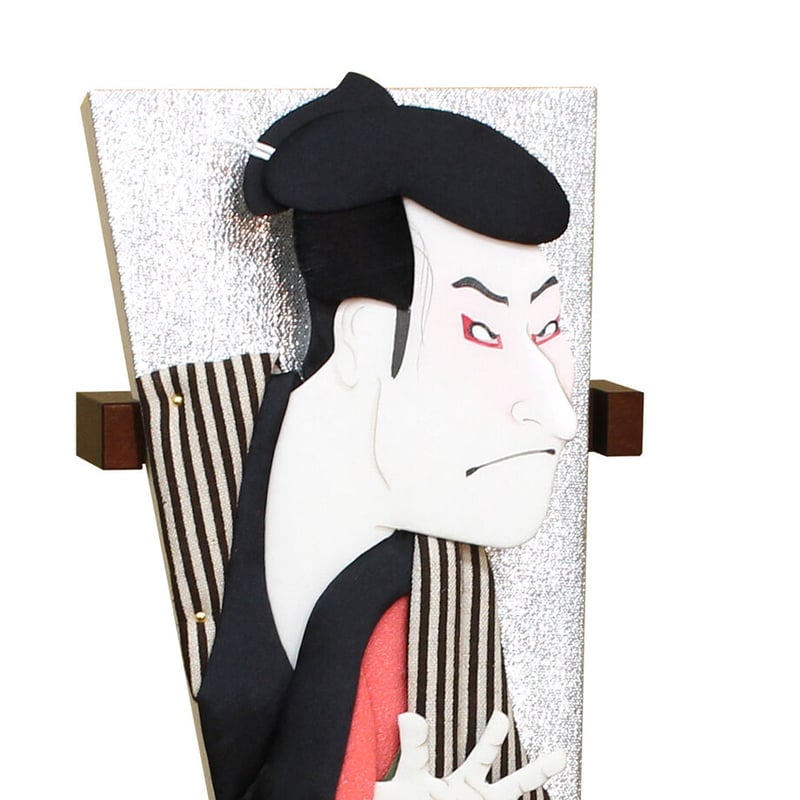 羽子板 浮世絵 10号写楽 鬼次（立て台付き） | hayashiyaningyotenec'