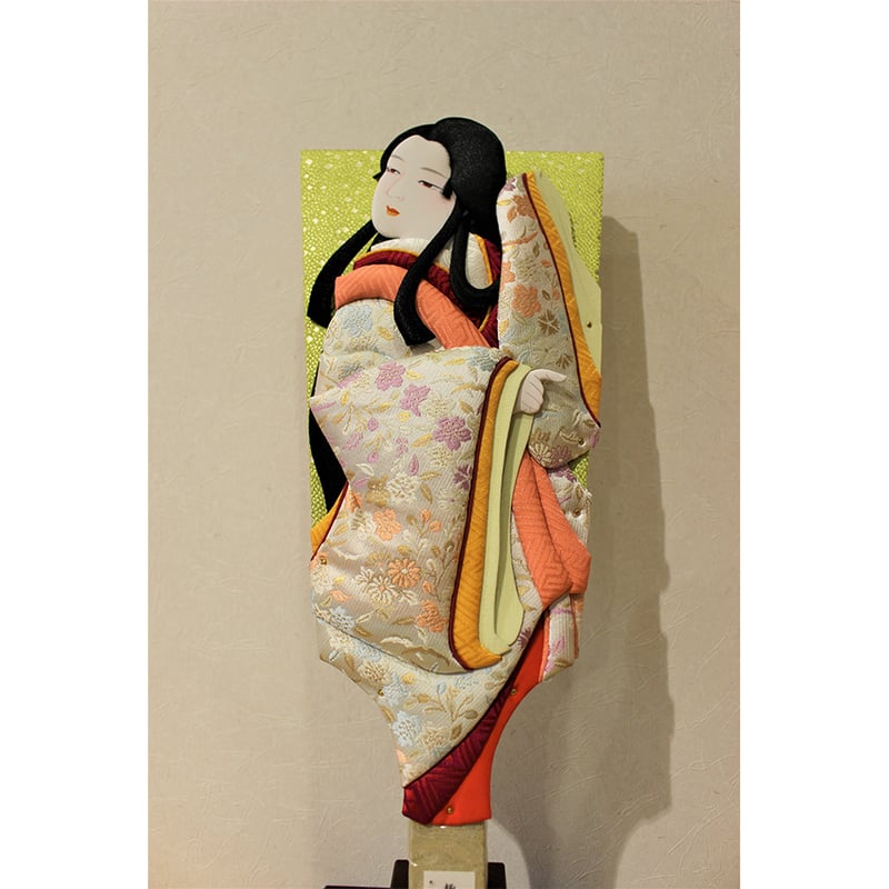 羽子板 平安源氏物語絵巻シリーズ 趣の舞 静御前（立て台付き 