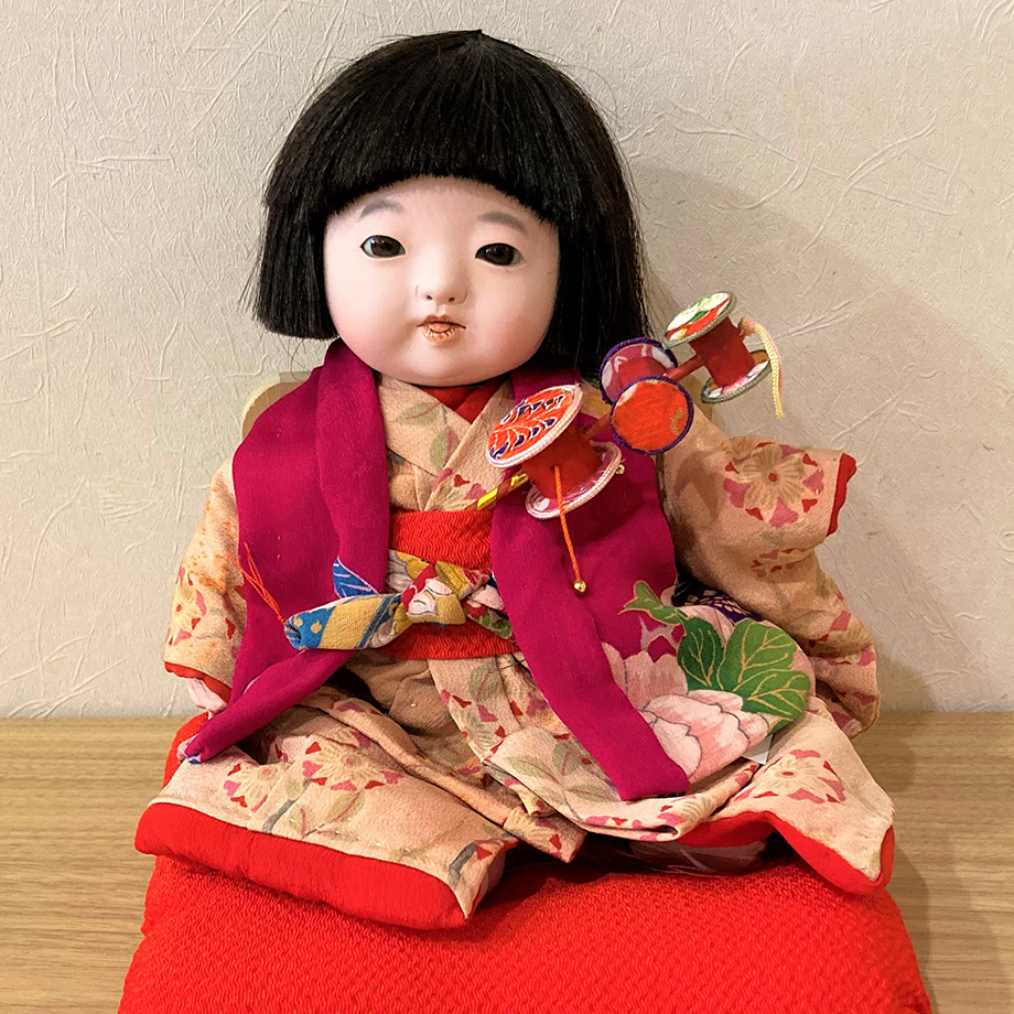 ⑨の市松人形 絹の手縫い本仕立て - おもちゃ/人形