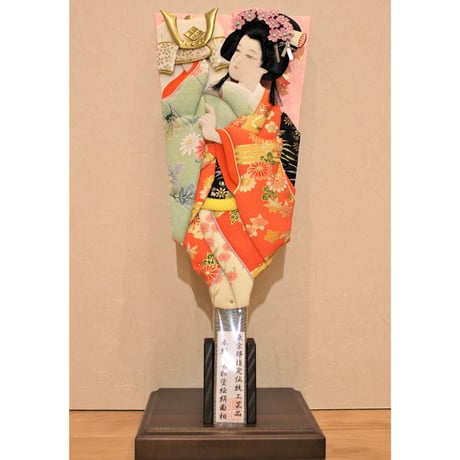 羽子板　むさしや豊山作　13号 七分身 八重垣（立て台付き）