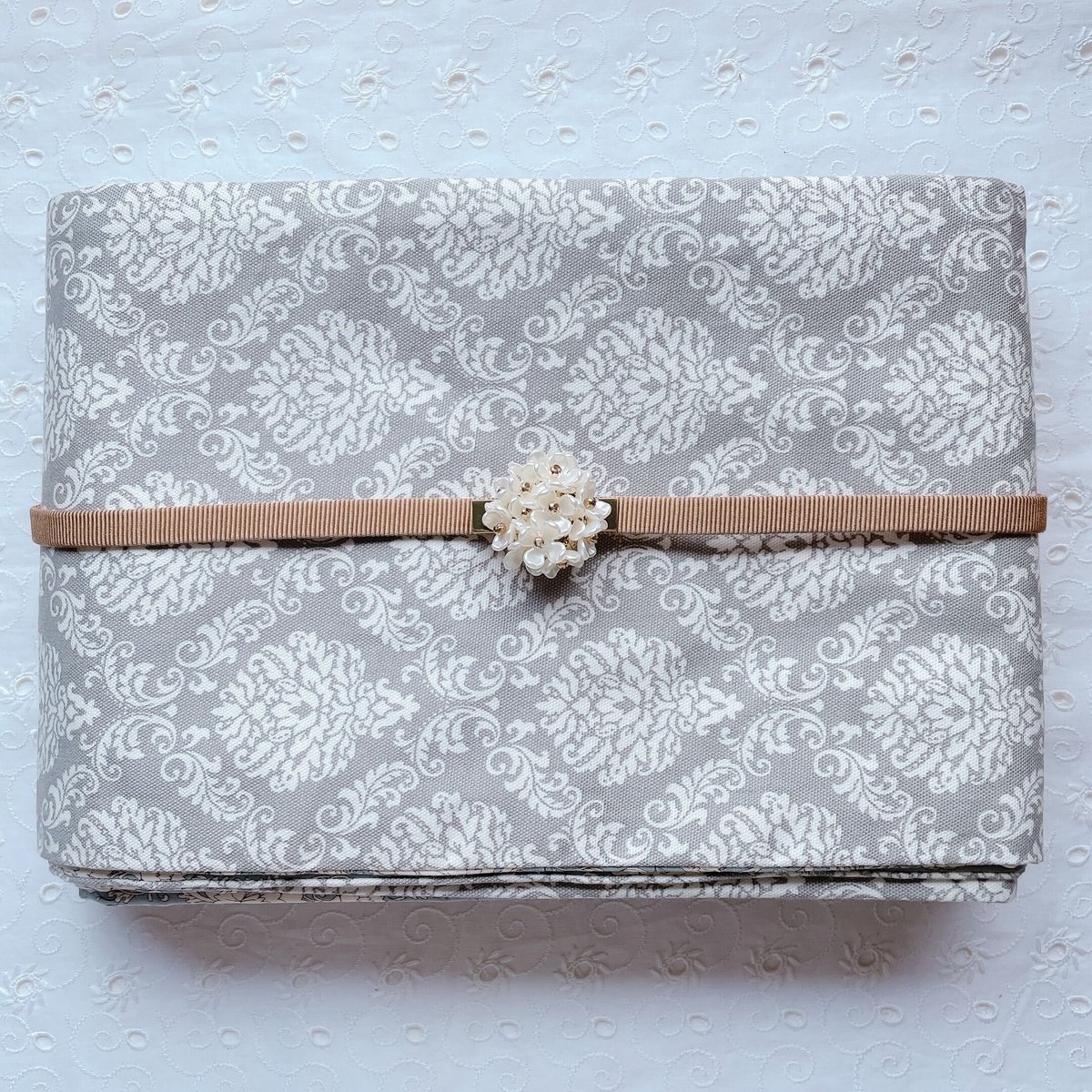 白鳥ロイヤルスワンとダマスク柄のリバーシブル半幅帯 | florentins365