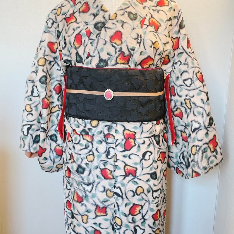 のん様　　　M3815★ 大人兵児帯 ★アラベスク　大人の兵児帯　グリーンドット のん様 M3815☆ 大人兵児帯 ☆アラベスク 大人の兵児帯 グリーン