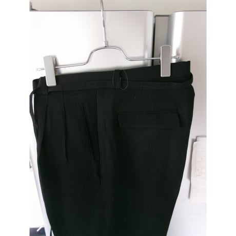 OLD FOLK HOUSE /  Wool & Linen Trousers *Black