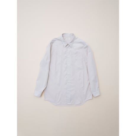FUJI /  CLASSIC COLLAR SHRITS *ORANGE PIN STRIPE