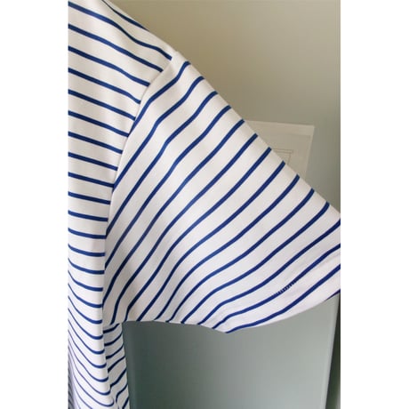 FUJI / SUPIMA COTTON BORDER S/S T-SHIRT *WHITE