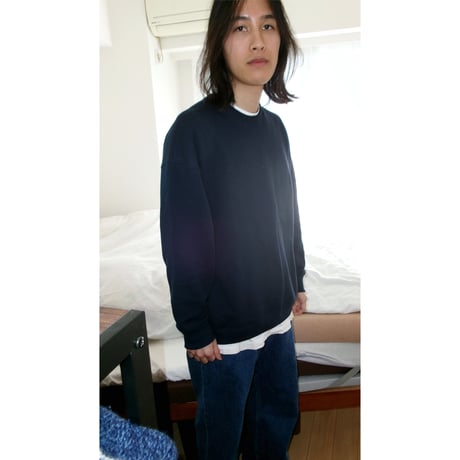 FUJI (side A) / CREW NECK SWEAT *NAVY