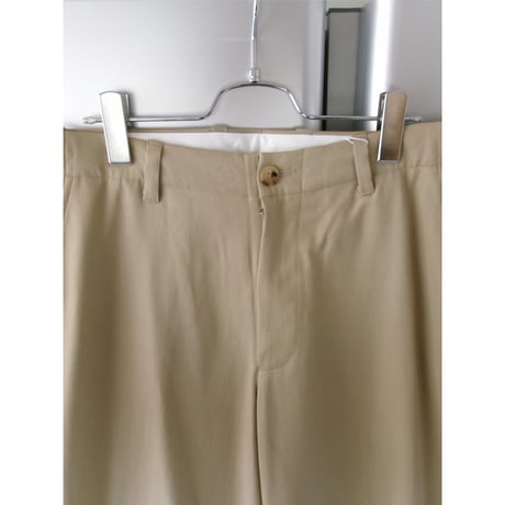 UNIVERSAL PRODUCTS / COTTON WOOL WIDE TROUSERS *BEIGE