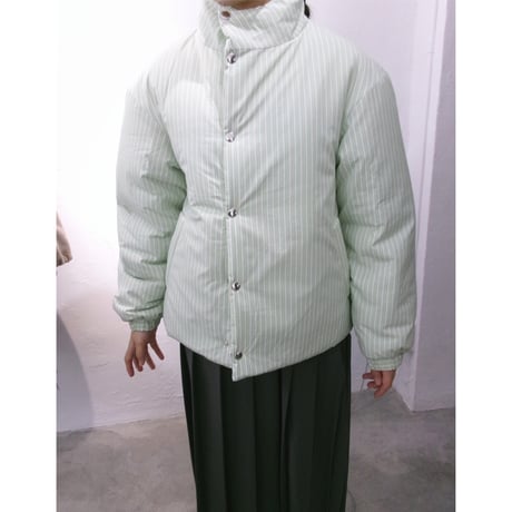 FUJI(for ladies) / COTTON STRIPE PADET JACKET *GREEN STRIPE